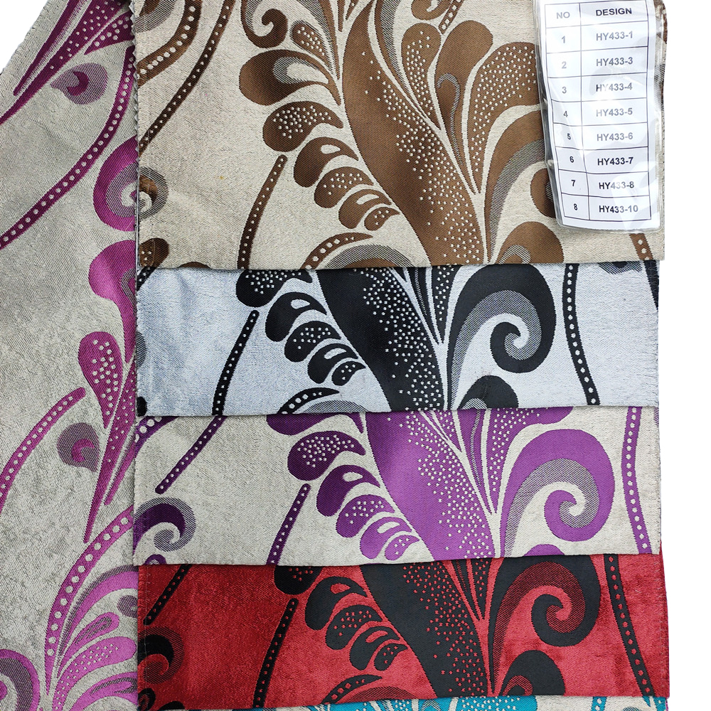 Thiết kế phong cách sang trọng cổ điển Polyester Jacquard Blackout Fabrt 