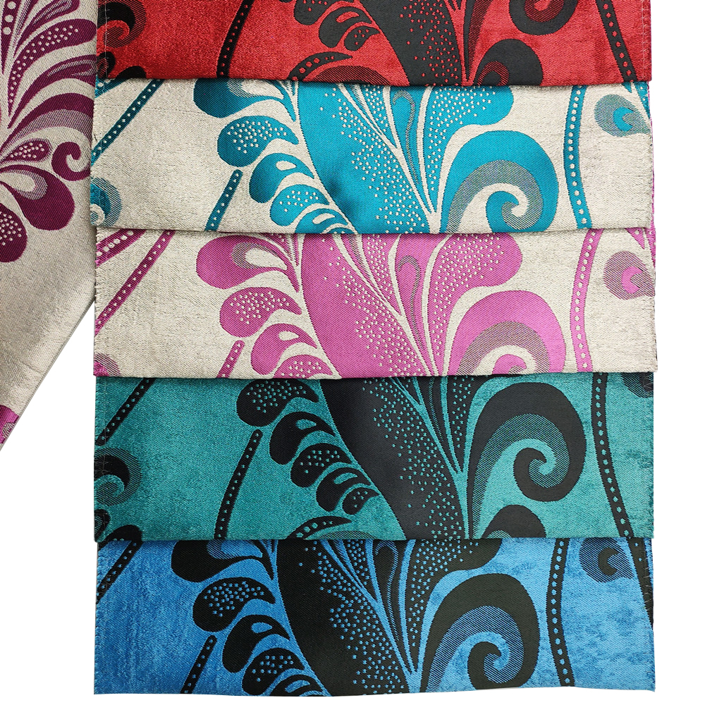 Thiết kế phong cách sang trọng cổ điển Polyester Jacquard Blackout Fabrt 